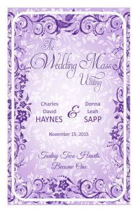 Wedding Program Cover Template 11B - Version 2